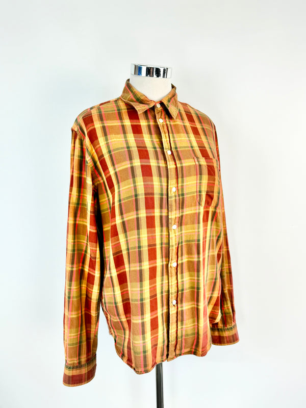 Paul Smith Rust Plaid Shirt - XL