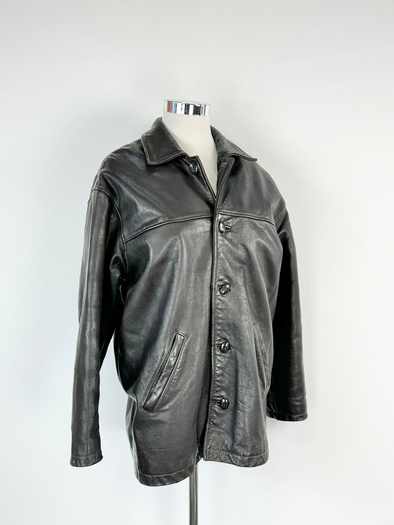 Eden Park Grained Leather Jacket - M/L