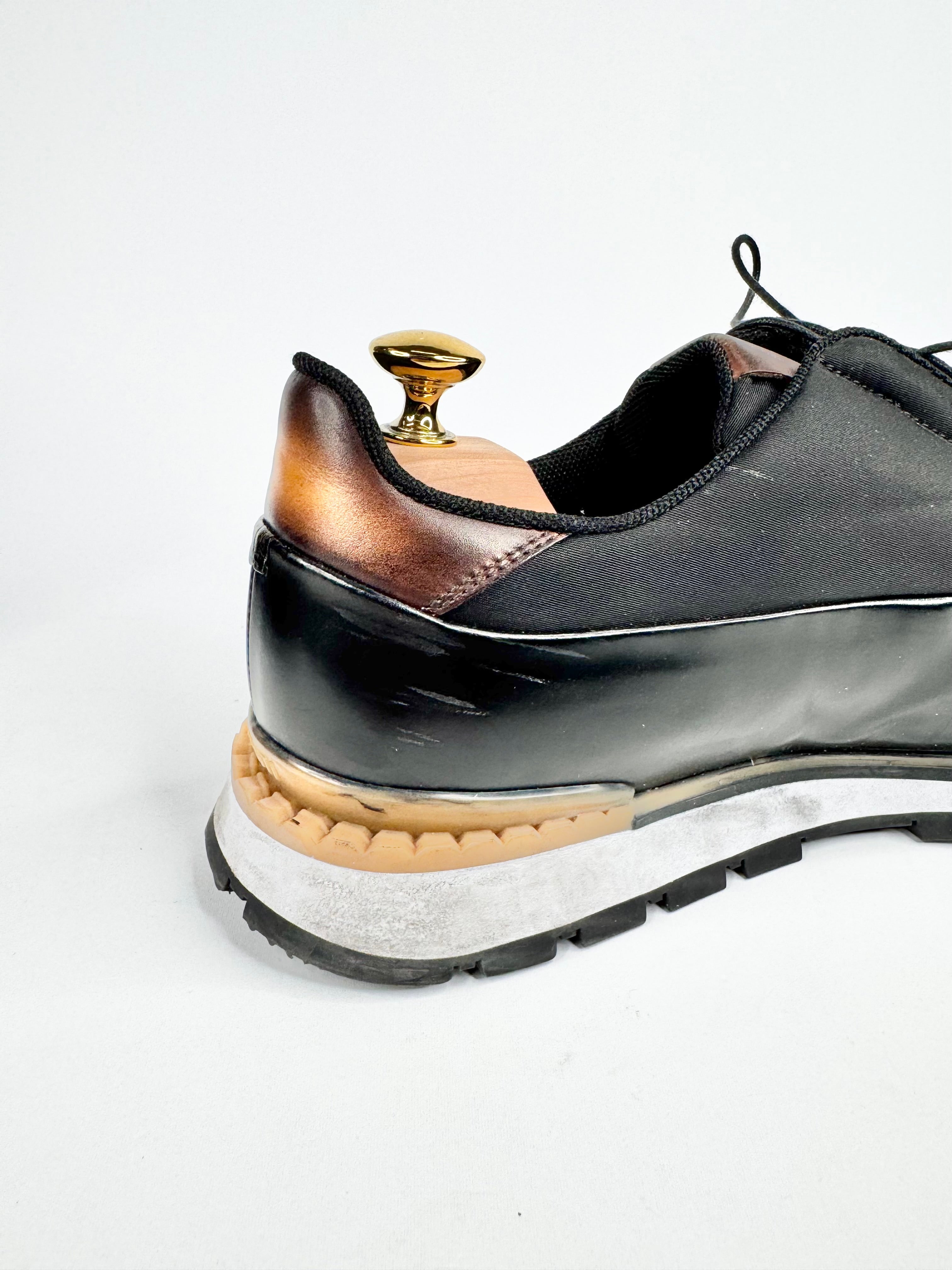 Berluti Black 'Fast Track' Leather Sneakers - EU43.5