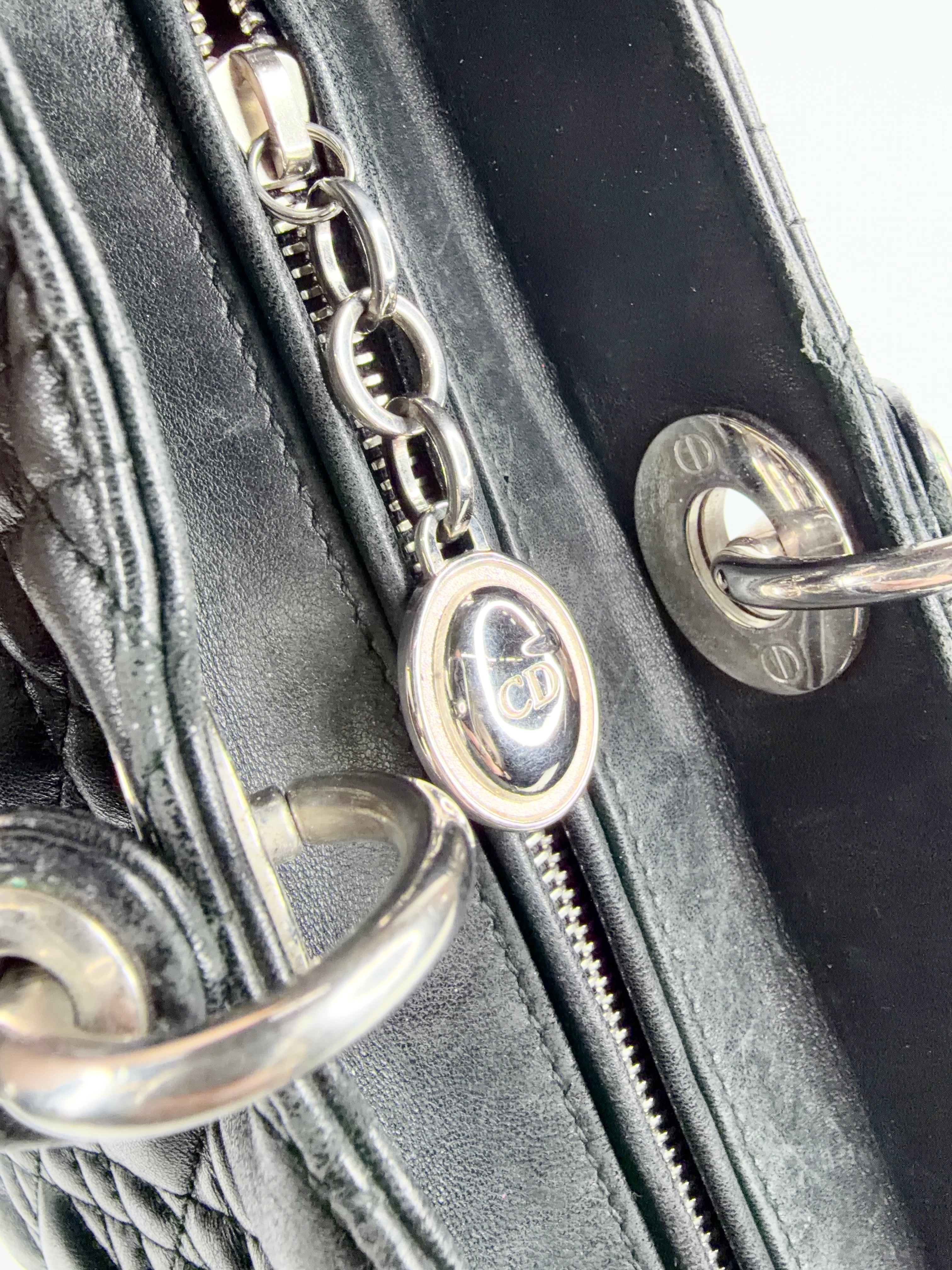 Christian Dior Black 'Lady' Handbag