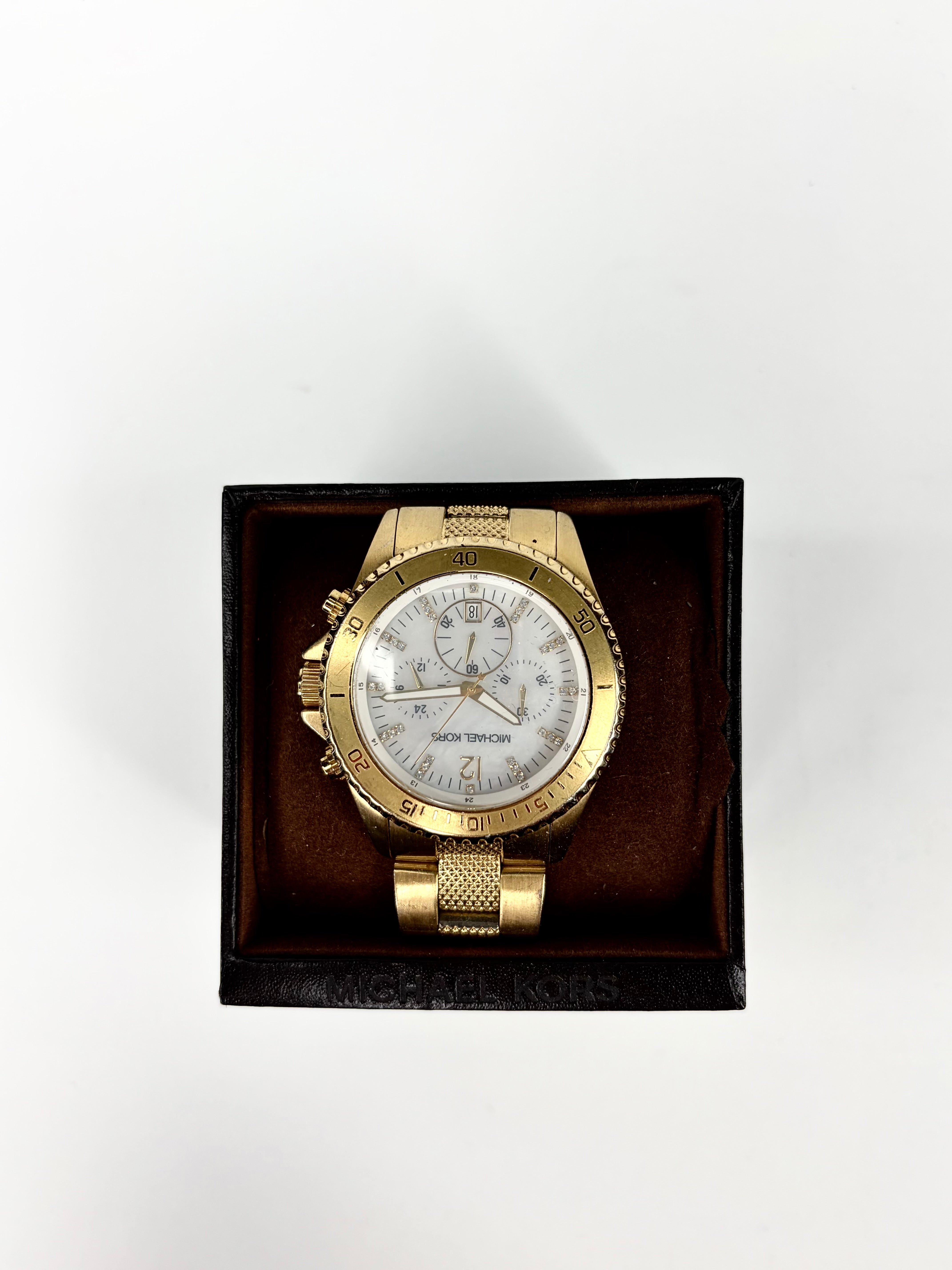 Michael Kors Gold Toned Chronograph Watch