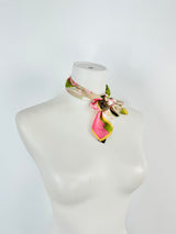 Coach Lime Green & Pink Monogram Scarf