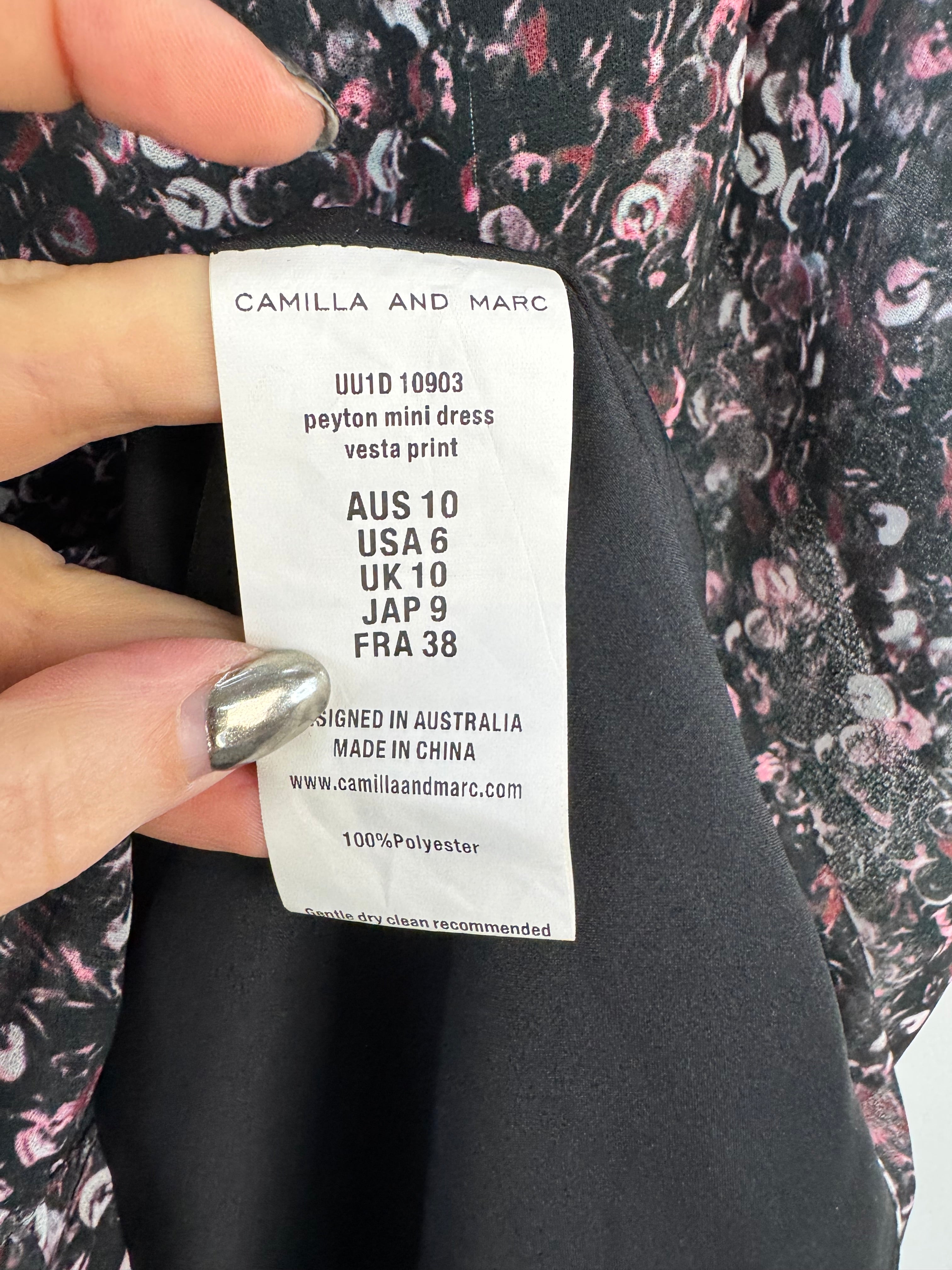 Camilla & Marc 'Peyton Vesta' Patterned Mini Dress - AU10