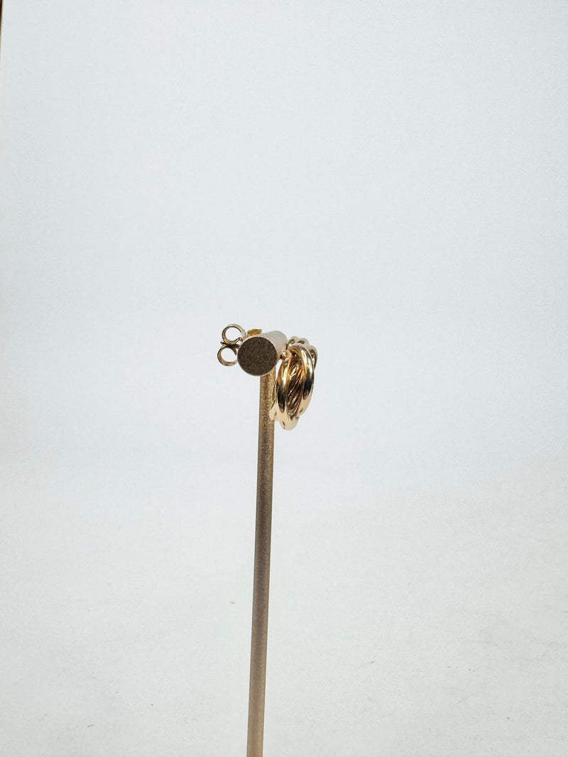 9ct Gold Twist Stud Earrings