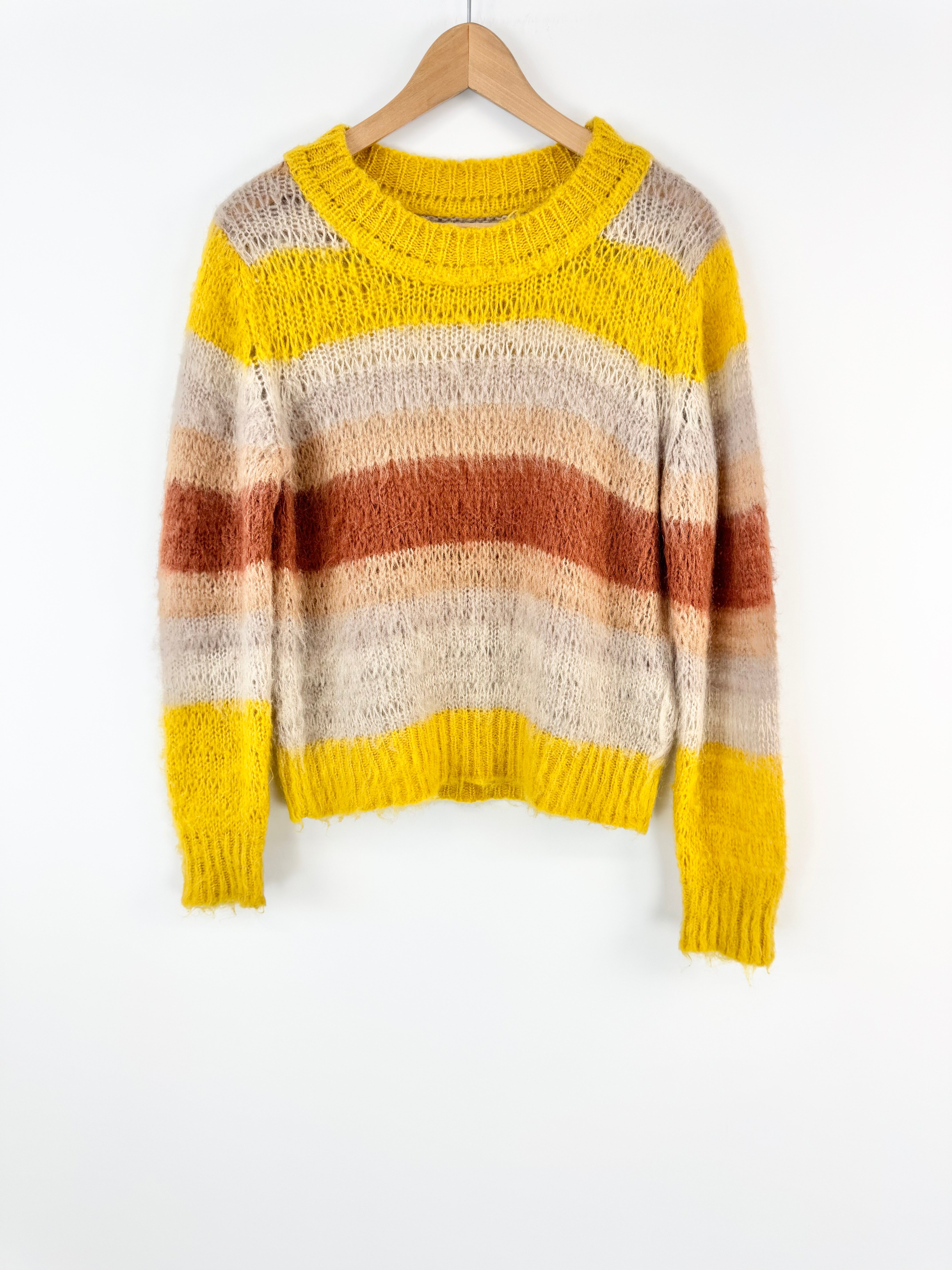 Ba&sh Striped Mohair Blend Sweater - AU10