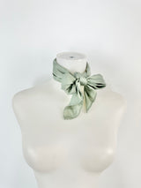 Vintage Jaeger Sage Green Silk Scarf