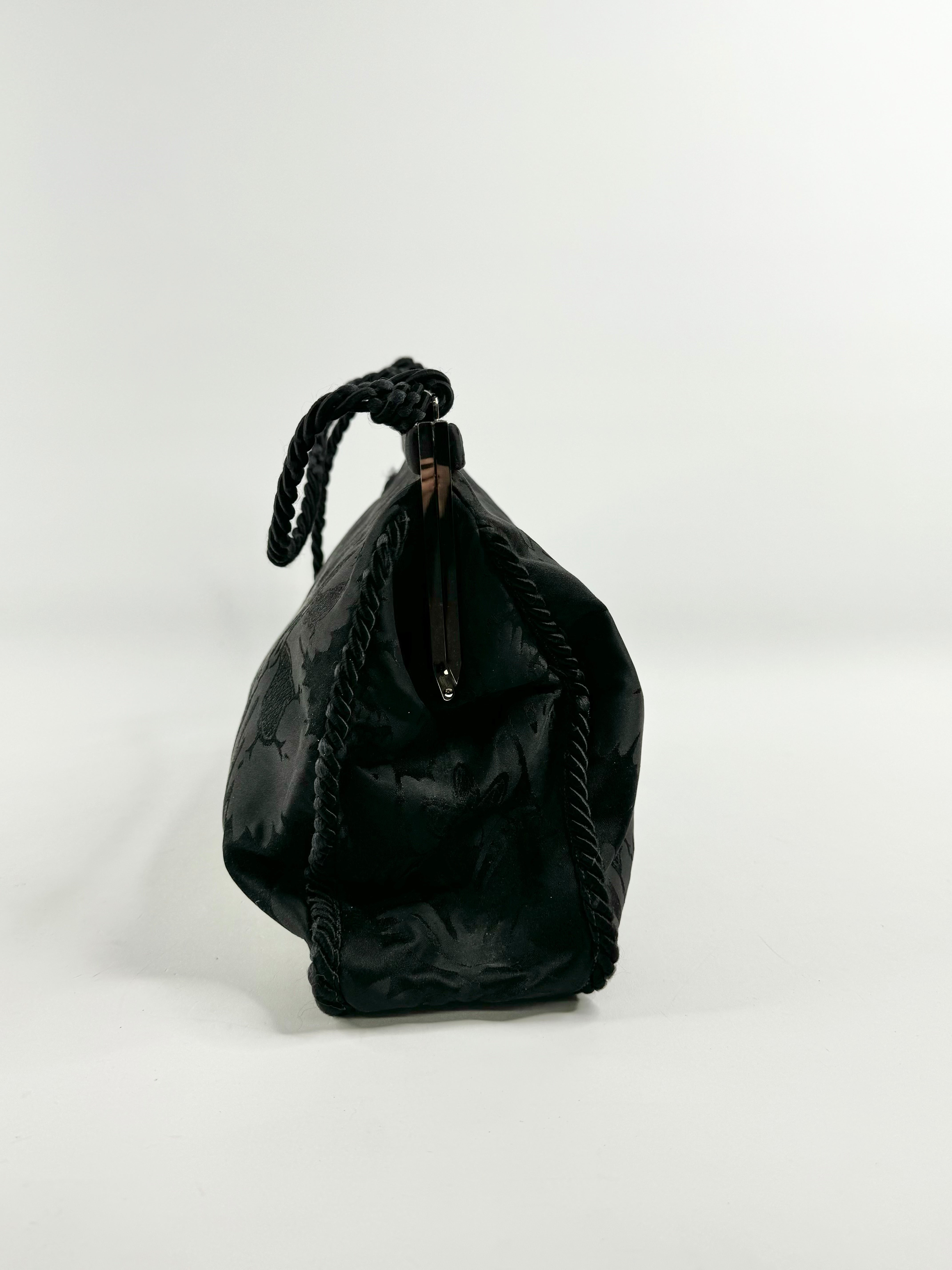 Vintage 1997 Dolce & Gabbana Black Brocade Handbag