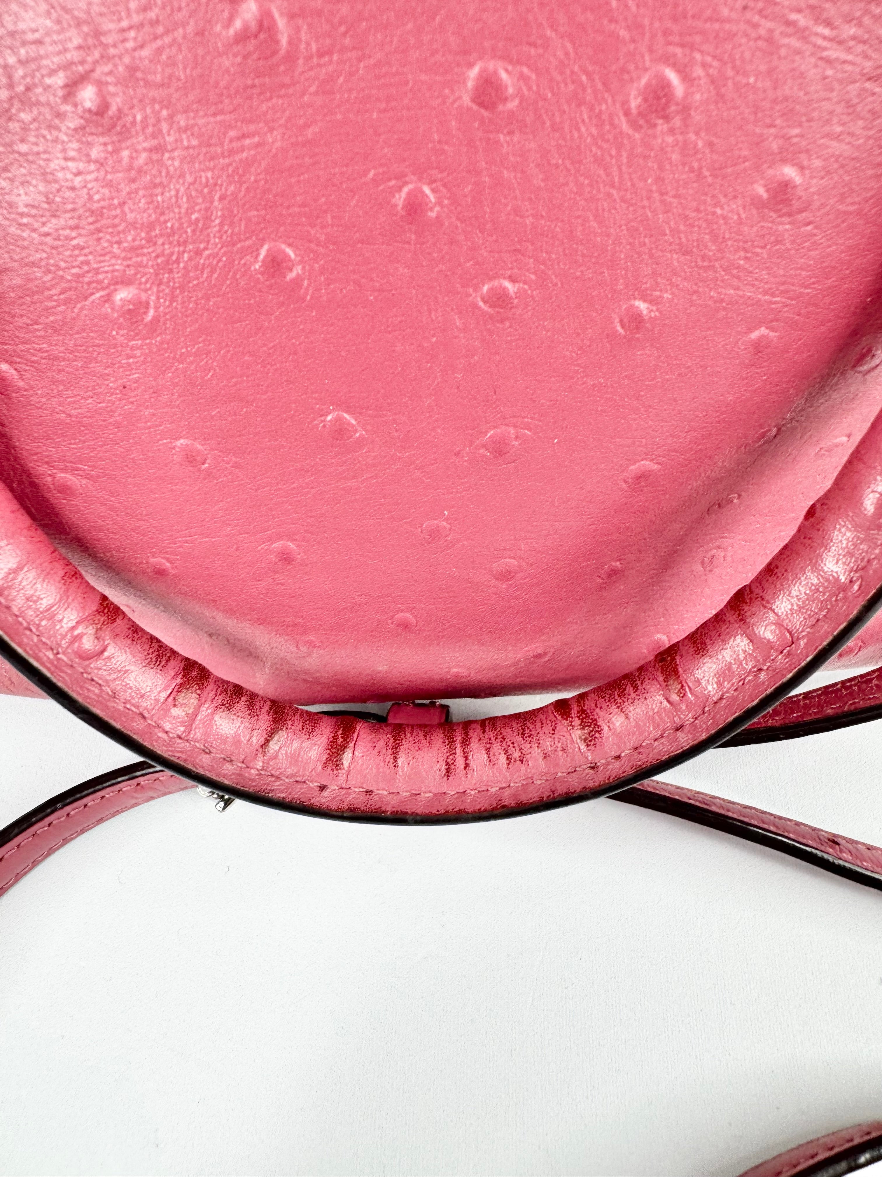 Coach 'Emma' Thulian Pink Faux Ostrich Satchel Bag