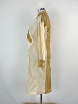 Initial Fashion Sheer Beige Nylon Coat - AU12