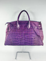 Charlie Brown Vintage Denim Faux-Croc Print Bag