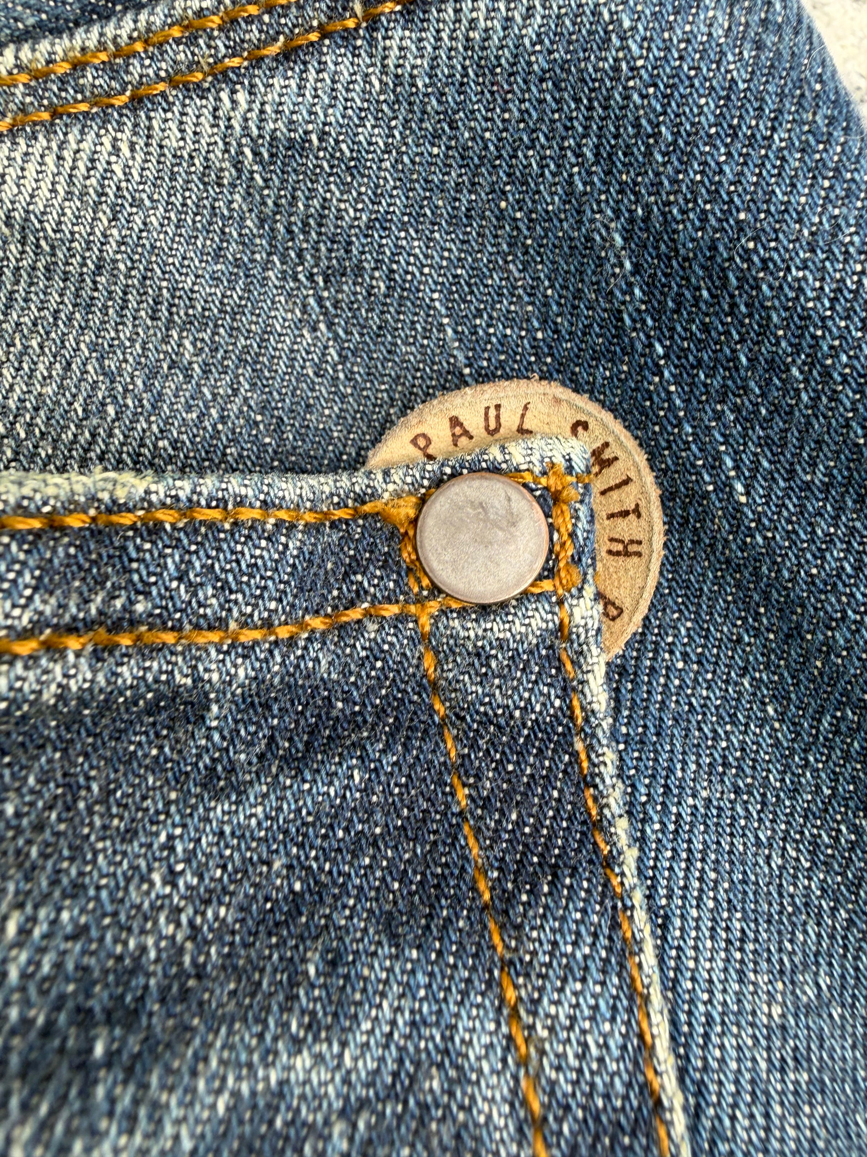 Paul Smith Blue Mid-Wash Denim Tapered Leg Jeans - 34R