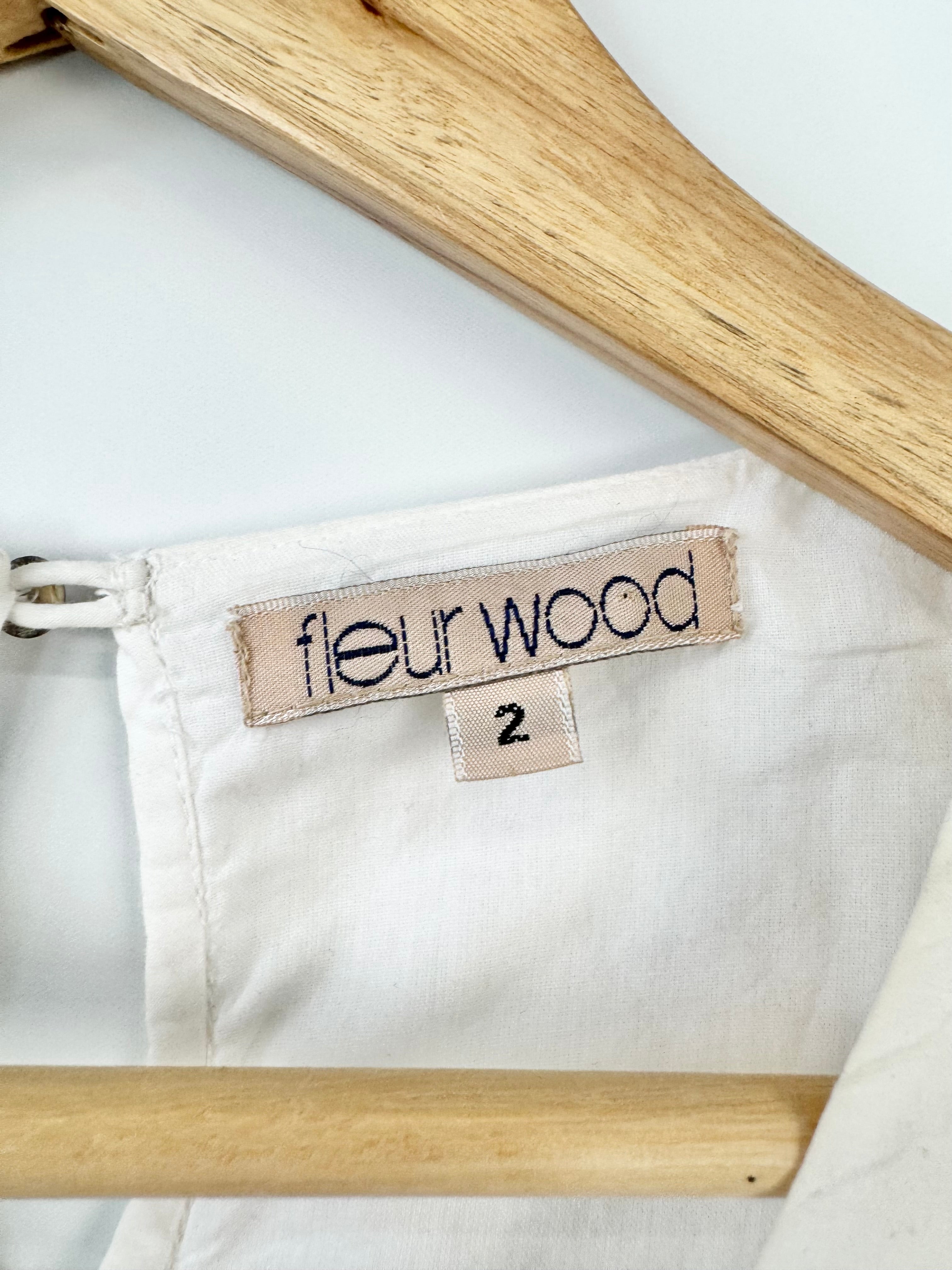 Fleur Wood White Lace & Applique A-Line Dress - AU8