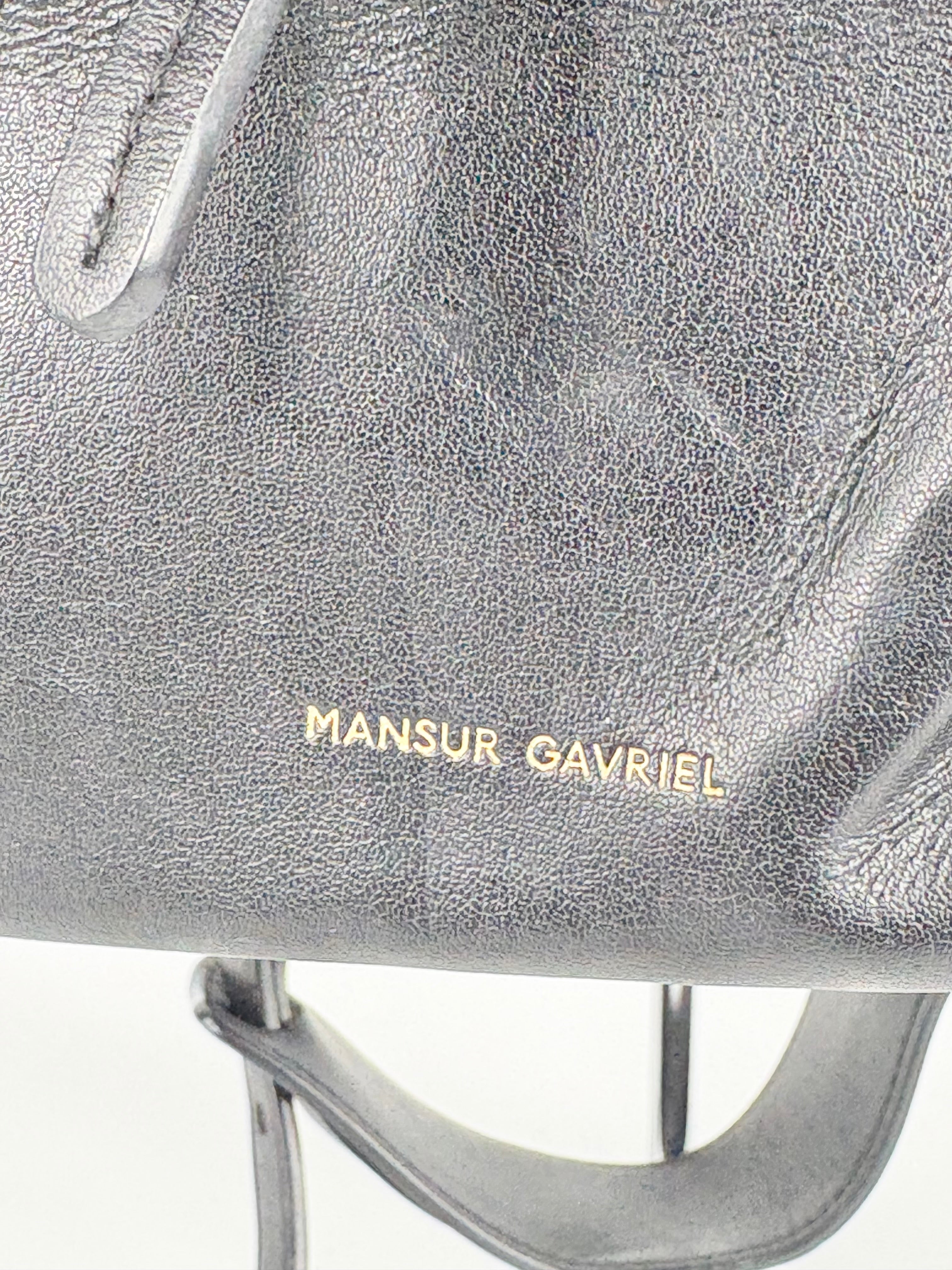 Mansur Gavriel Smooth Black Leather Backpack