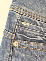 G-Star Raw Midge Dark Blue Saddle Mid-Rise Straight Jeans - W28