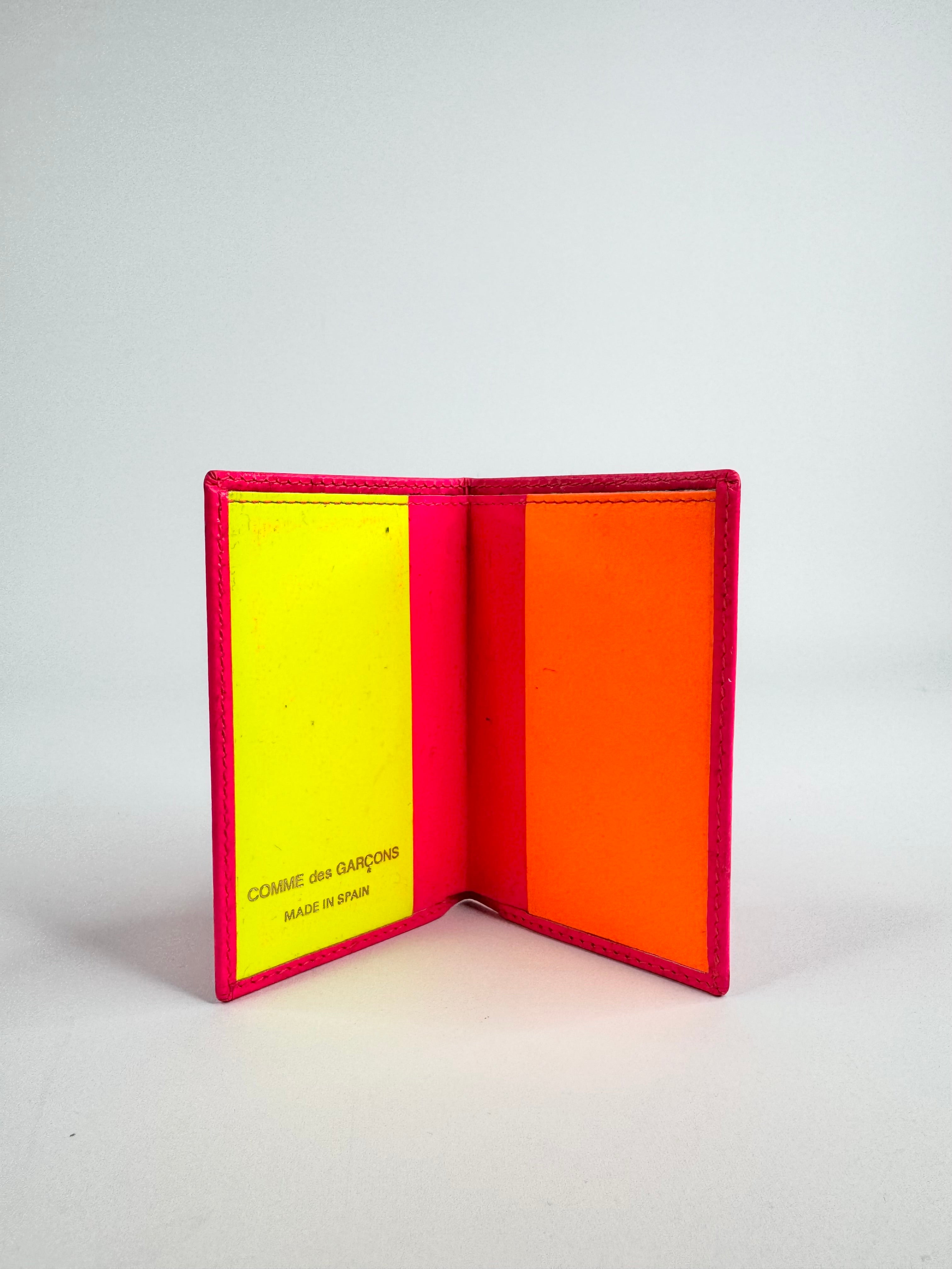 Comme des Garçons Super Fluo Neon Pink Folded Wallet
