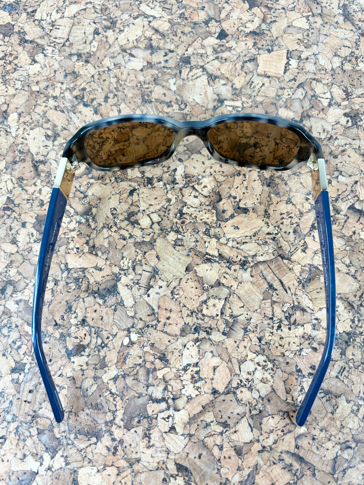 Oroton Jacinta Navy & Tortoiseshell Rectangular Frame Sunglasses