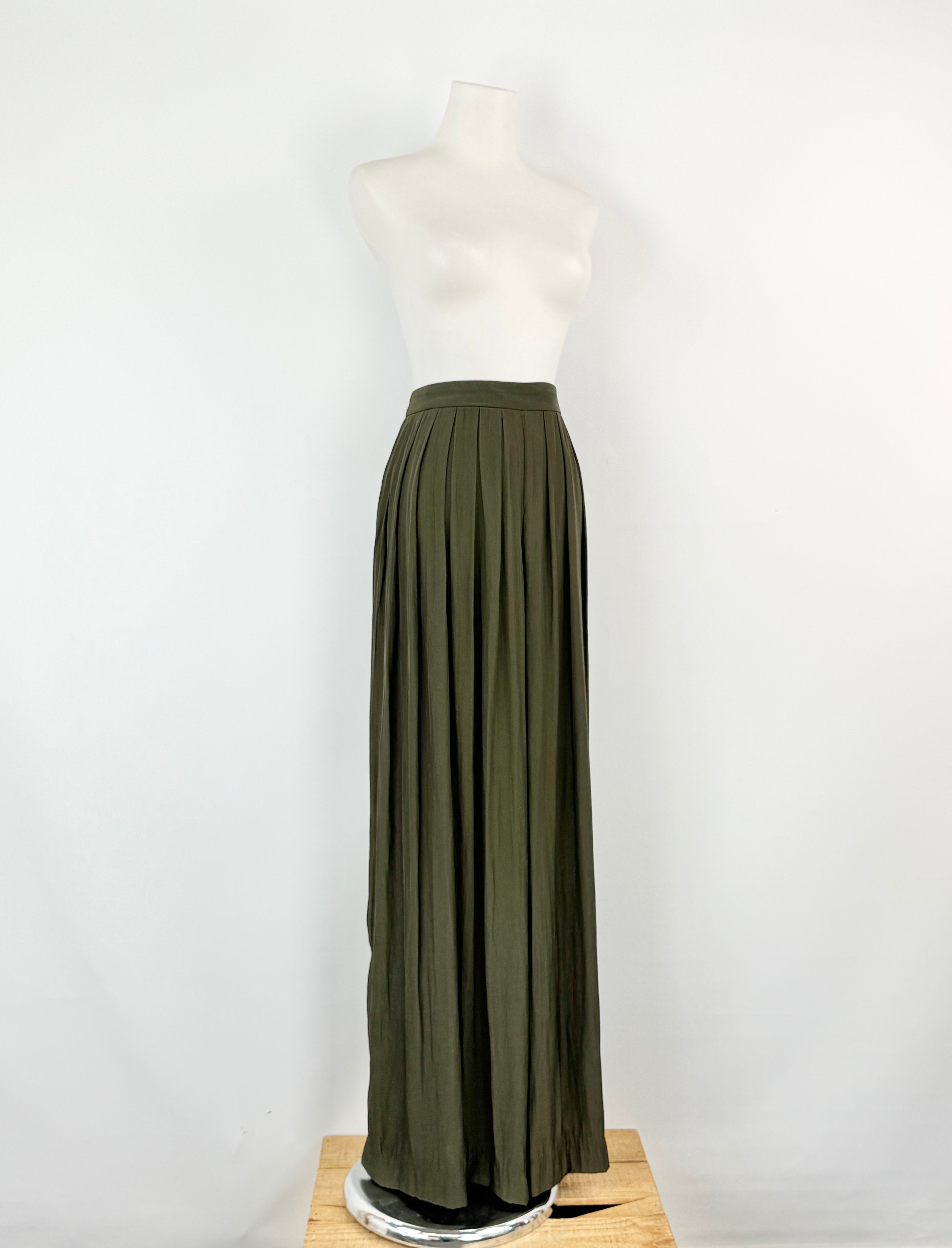 Morrison Olive Green Wide Leg Slacks - AU10/12