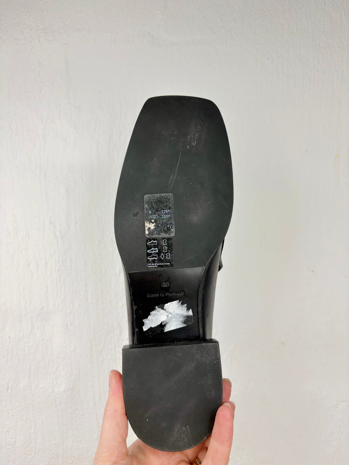 Cos Sleek Black Leather Loafers - EU38