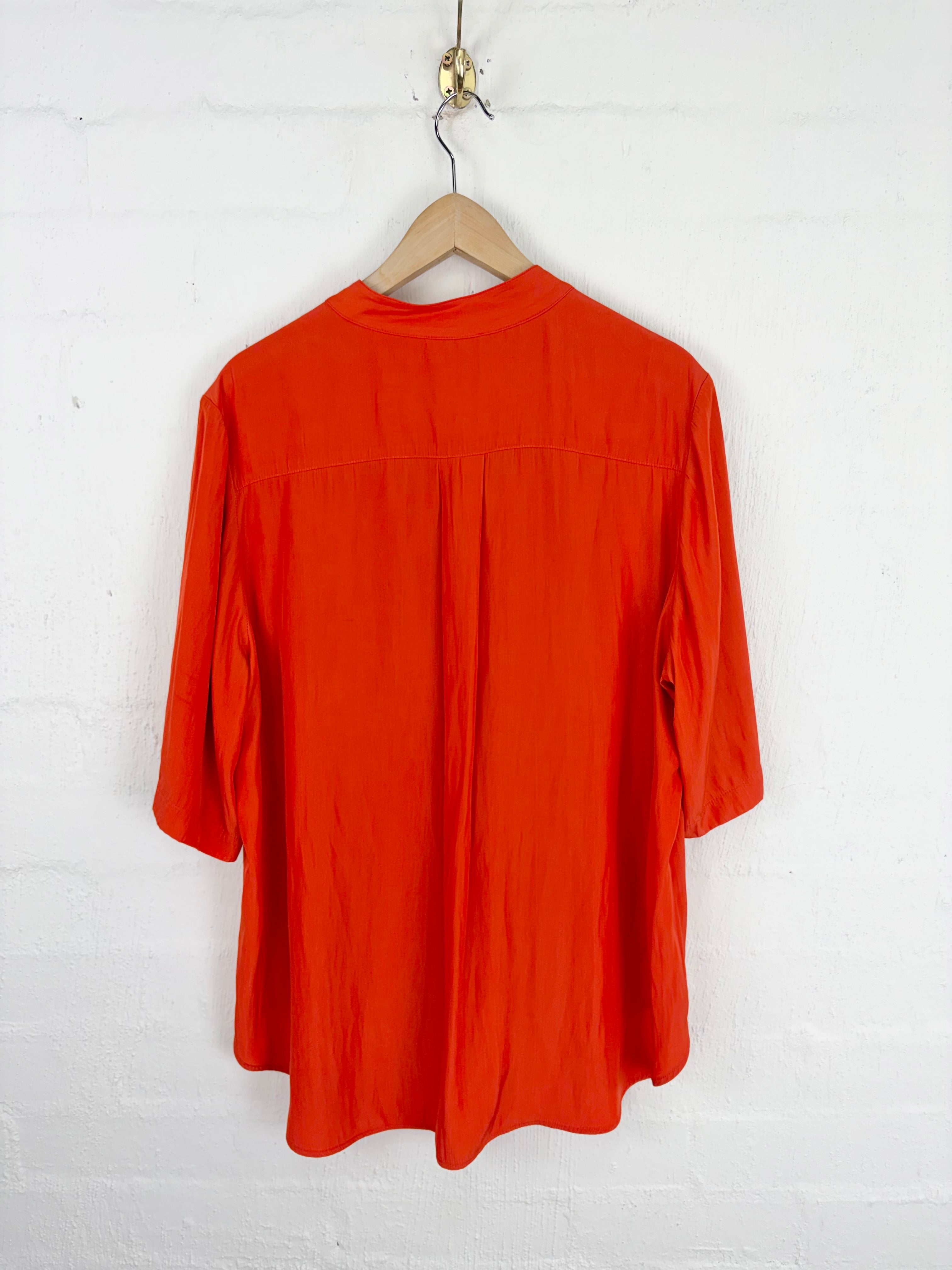 Mela Purdie Deep Orange Silky Blouse - AU16