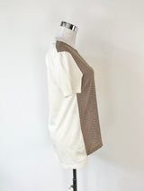 Joseph Silk & Cotton Jersey + Cravate Print Tee - AU6/8