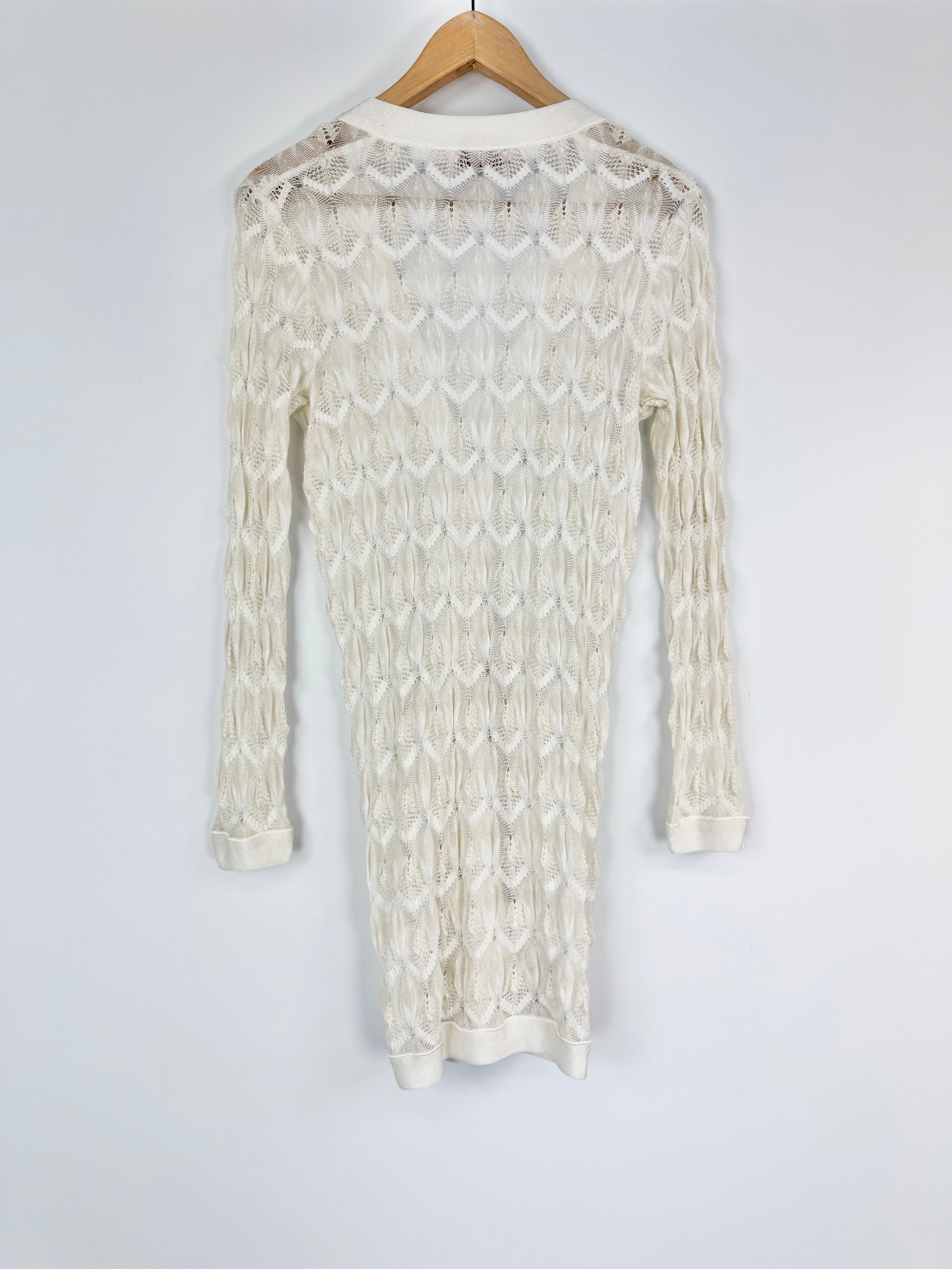 Missoni White 3D Knitted Cardigan - AU8