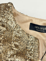 Carla Zampatti Gold Sequin 'Verona' Shoulder Jacket - AU12