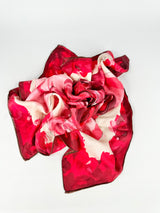 Fleurs d'Epoque Rose Pattern Silk Scarf