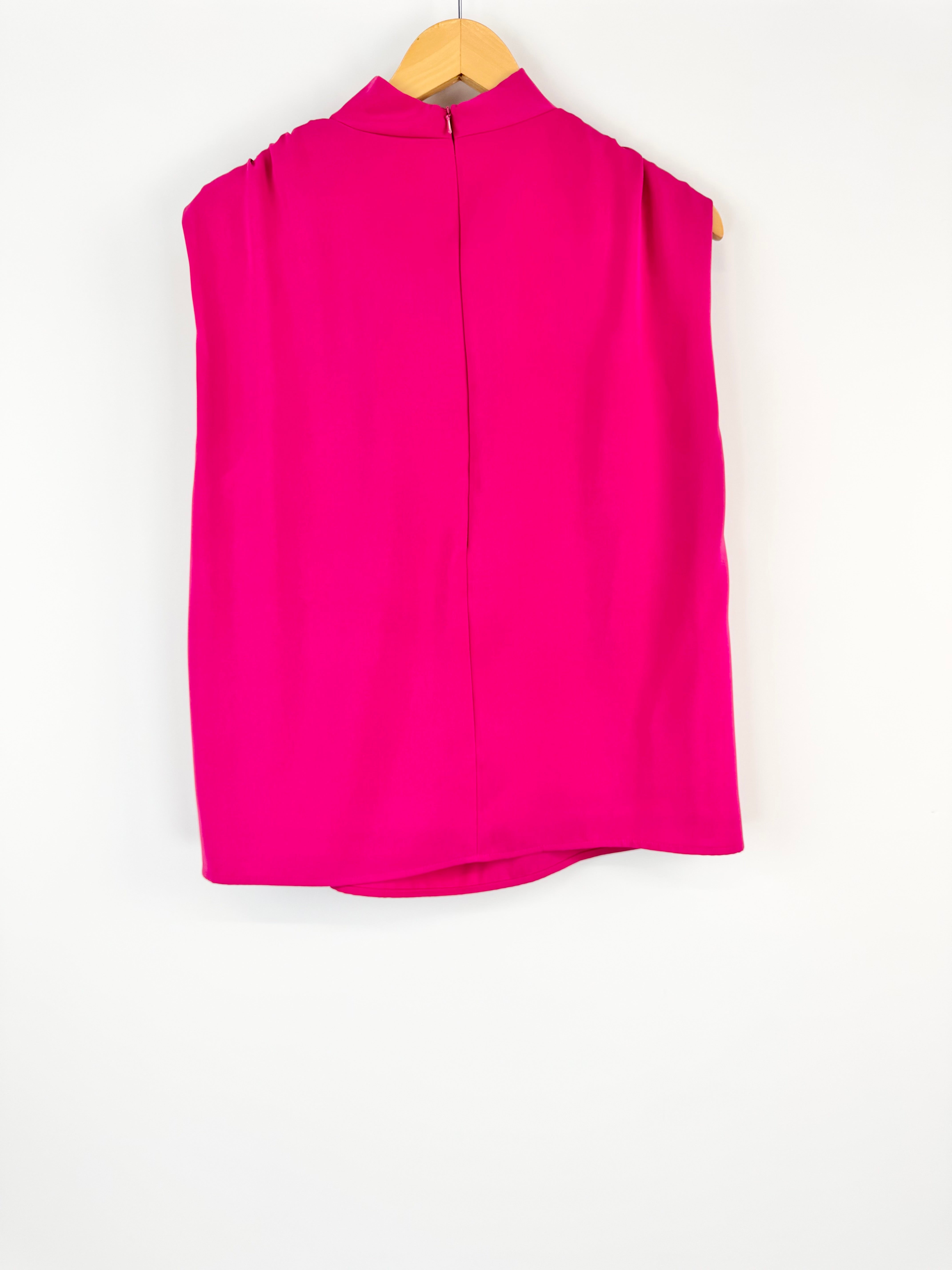 Mossman Fuchsia Cowl-Neck Blouse - AU12