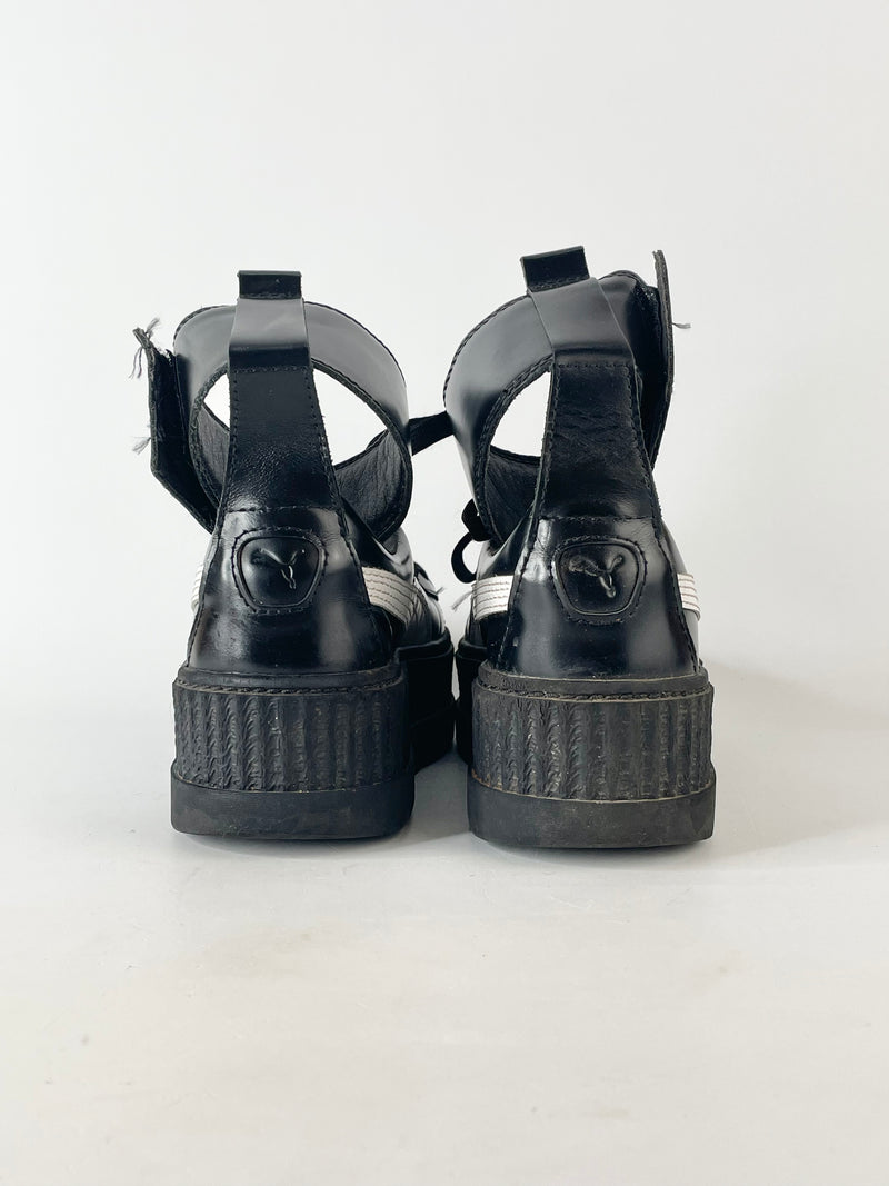 Fenty x Puma Black Ankle Strap Platform Sneakers - EU37