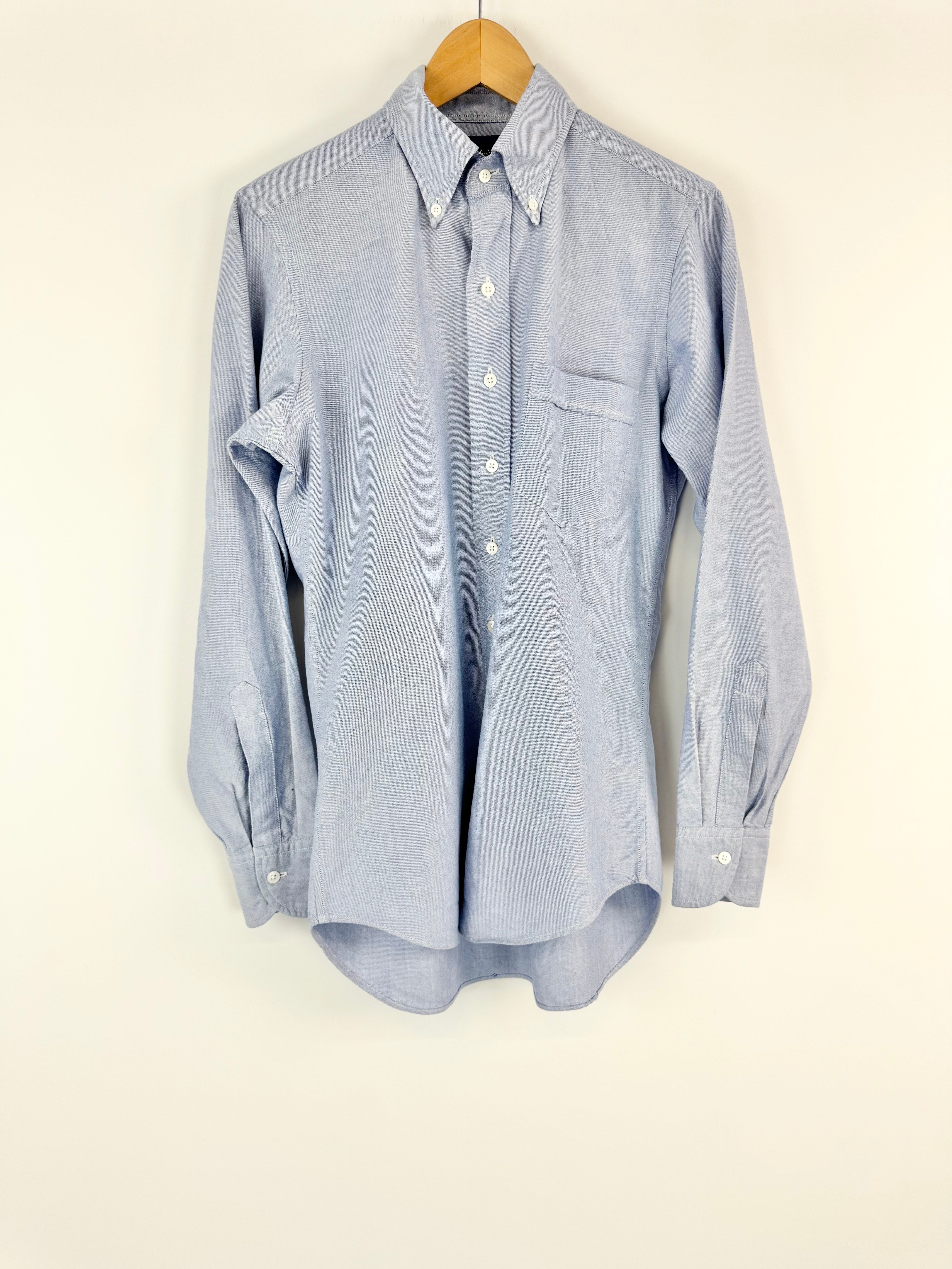 Drake's Light Blue Long Sleeve Shirt - 15/38