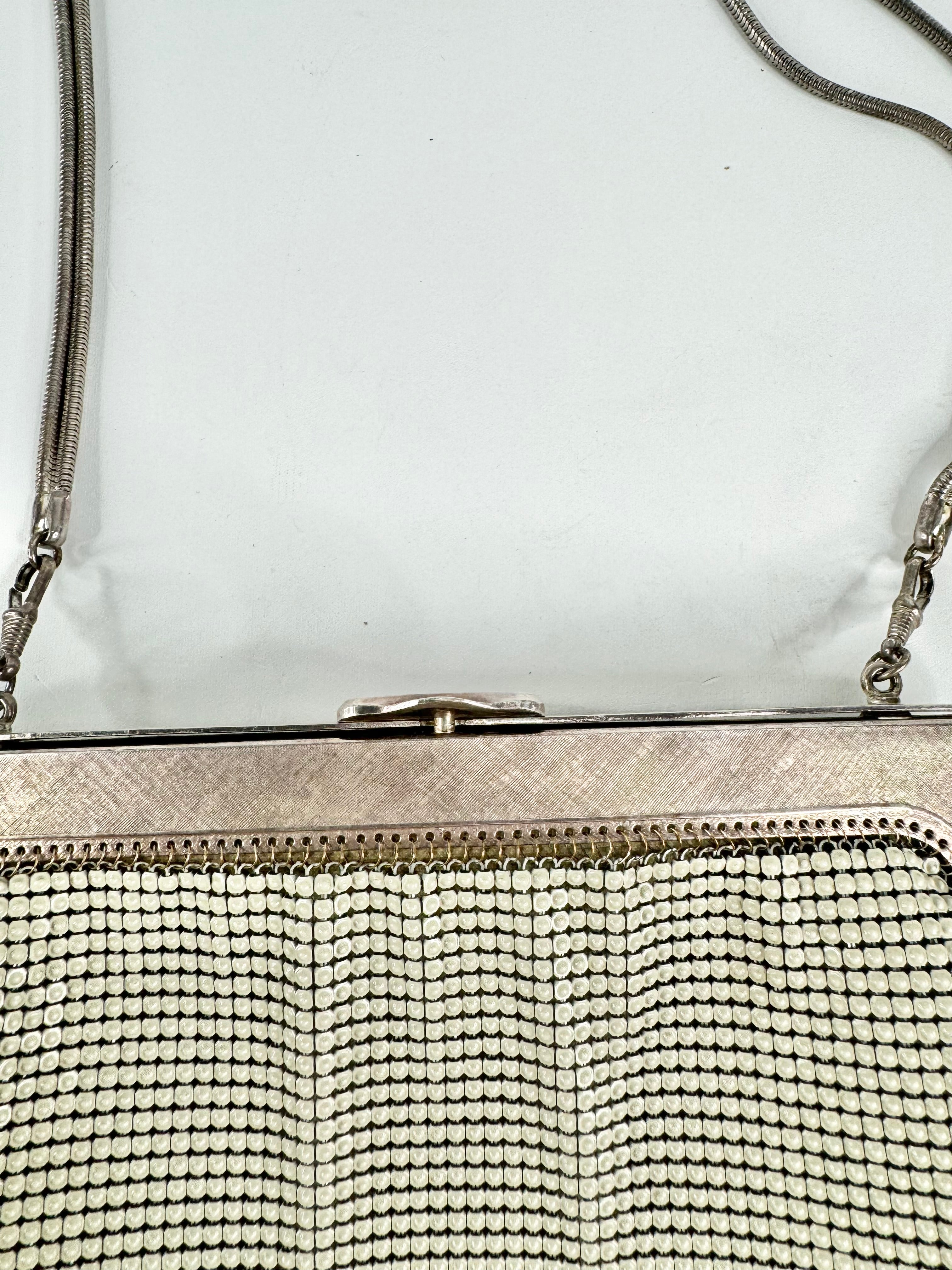 Vintage Oroton Dove Grey Mesh Bag