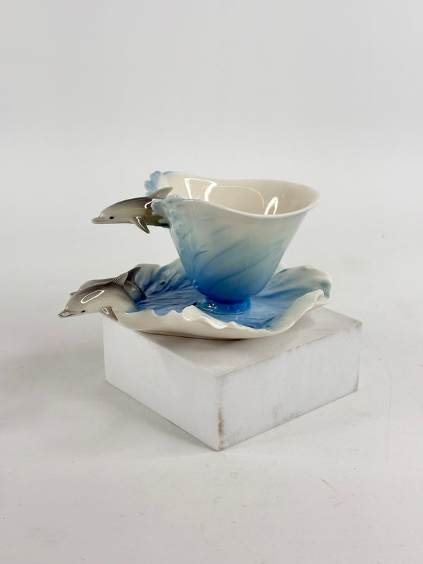 Franz Collection Jumping Dolphins Tea Cup & Saucer Set