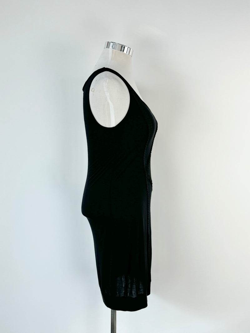 Karl Lagerfeld Black 'K' Ruffle Dress - AU10