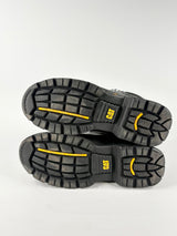 Caterpillar Black Leather 'Brakeman' Steel-Capped 6" Work Boots - EU41