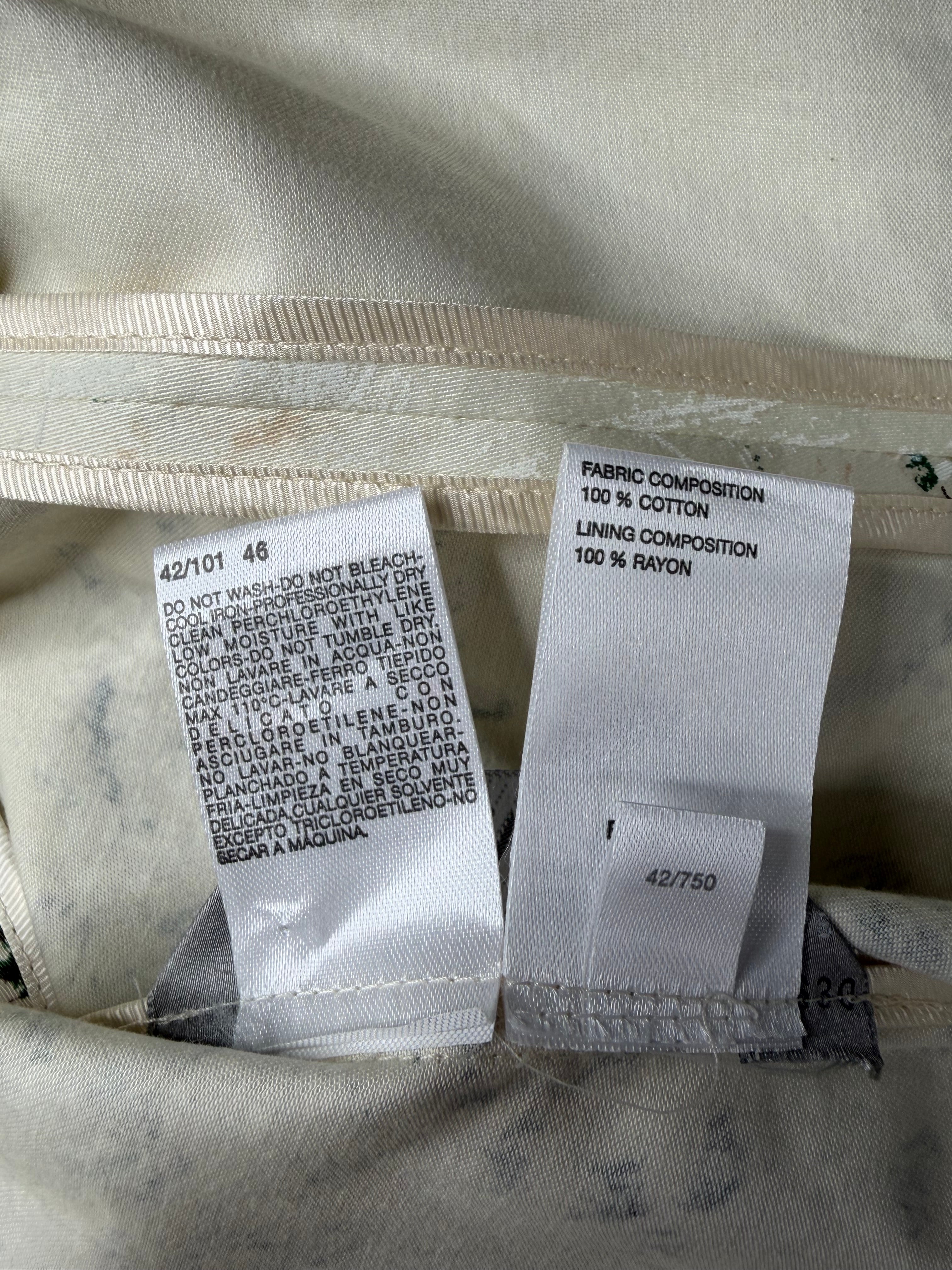 Max Mara Printed Green and Cream Blazer - AU14