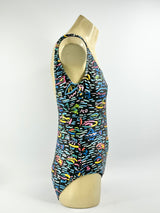 Ken Done Black Fish Pattern Swimsuit - AU10