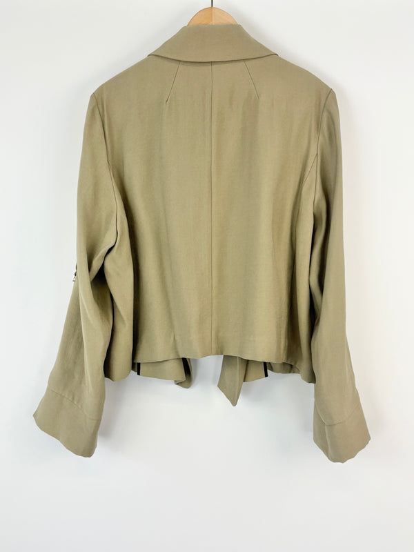 Veronika Maine Cyprus Green Cropped Jacket - AU14