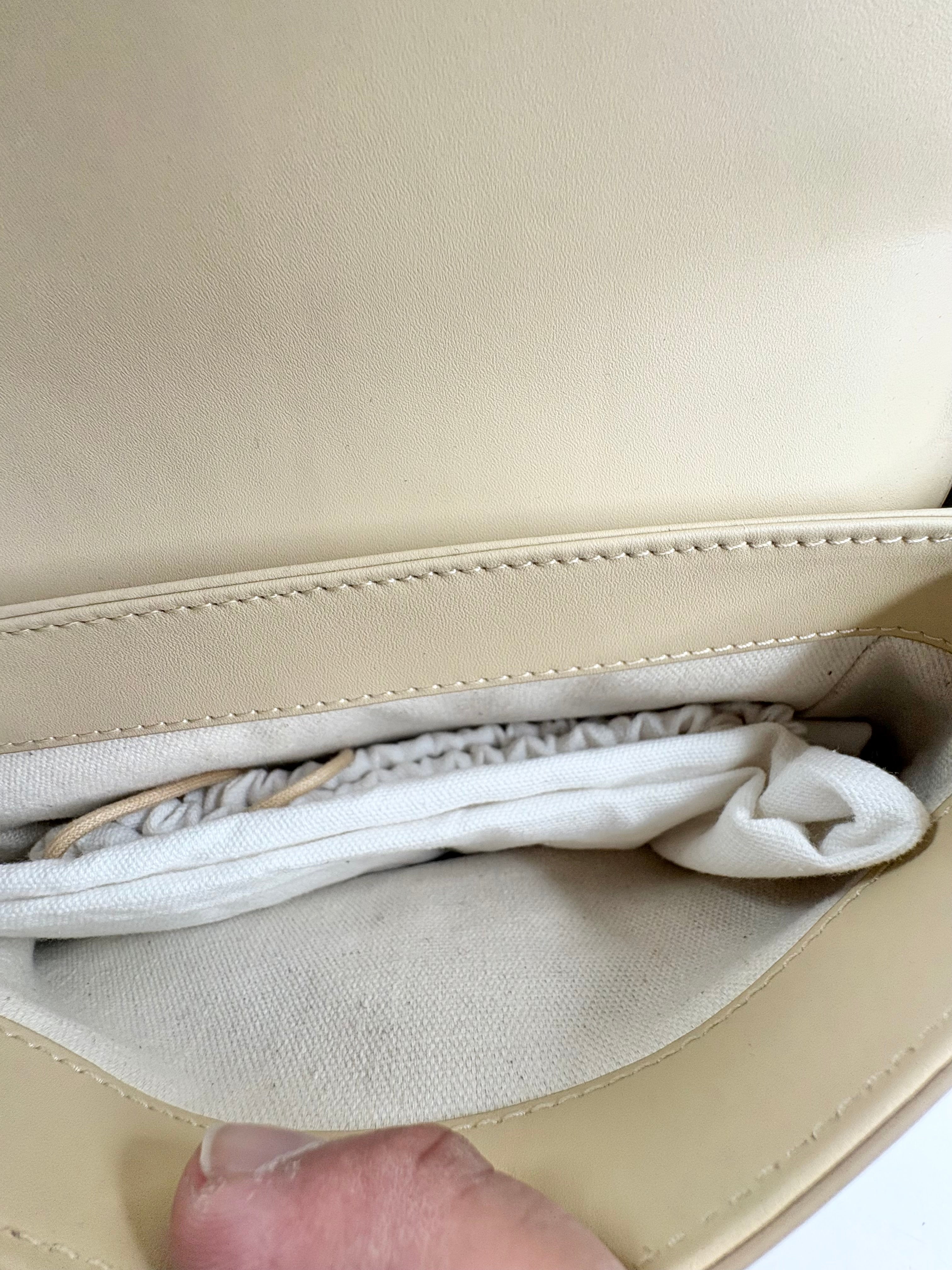 Oroton Beige Smooth Leather 'Frida' Small Satchel Bag