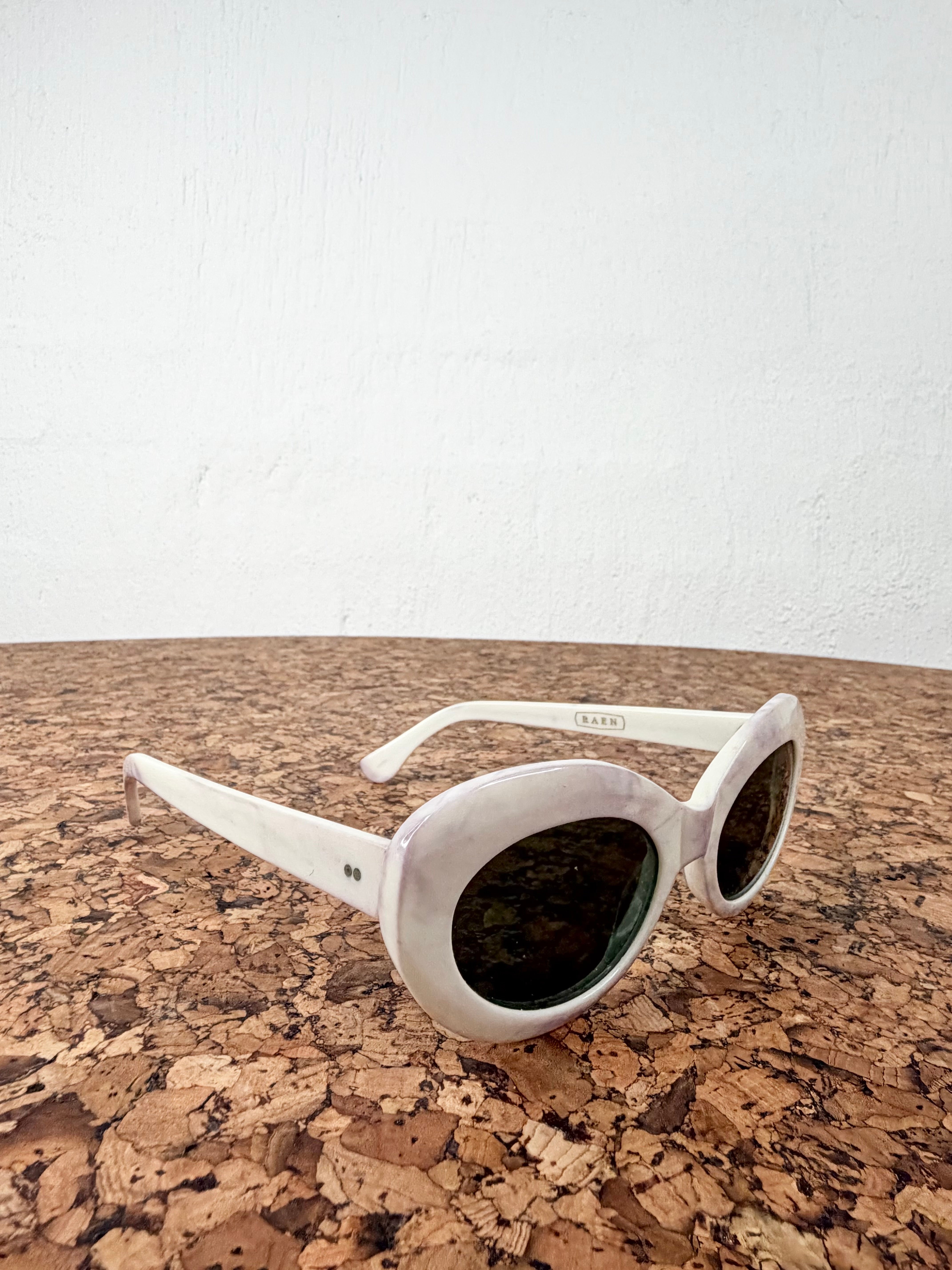 Raen ‘Ashtray Luxury Wig Collection’ White & Purple Marbled Sunglasses
