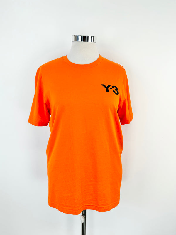 Y-3 Safety Orange Logo T-Shirt - L