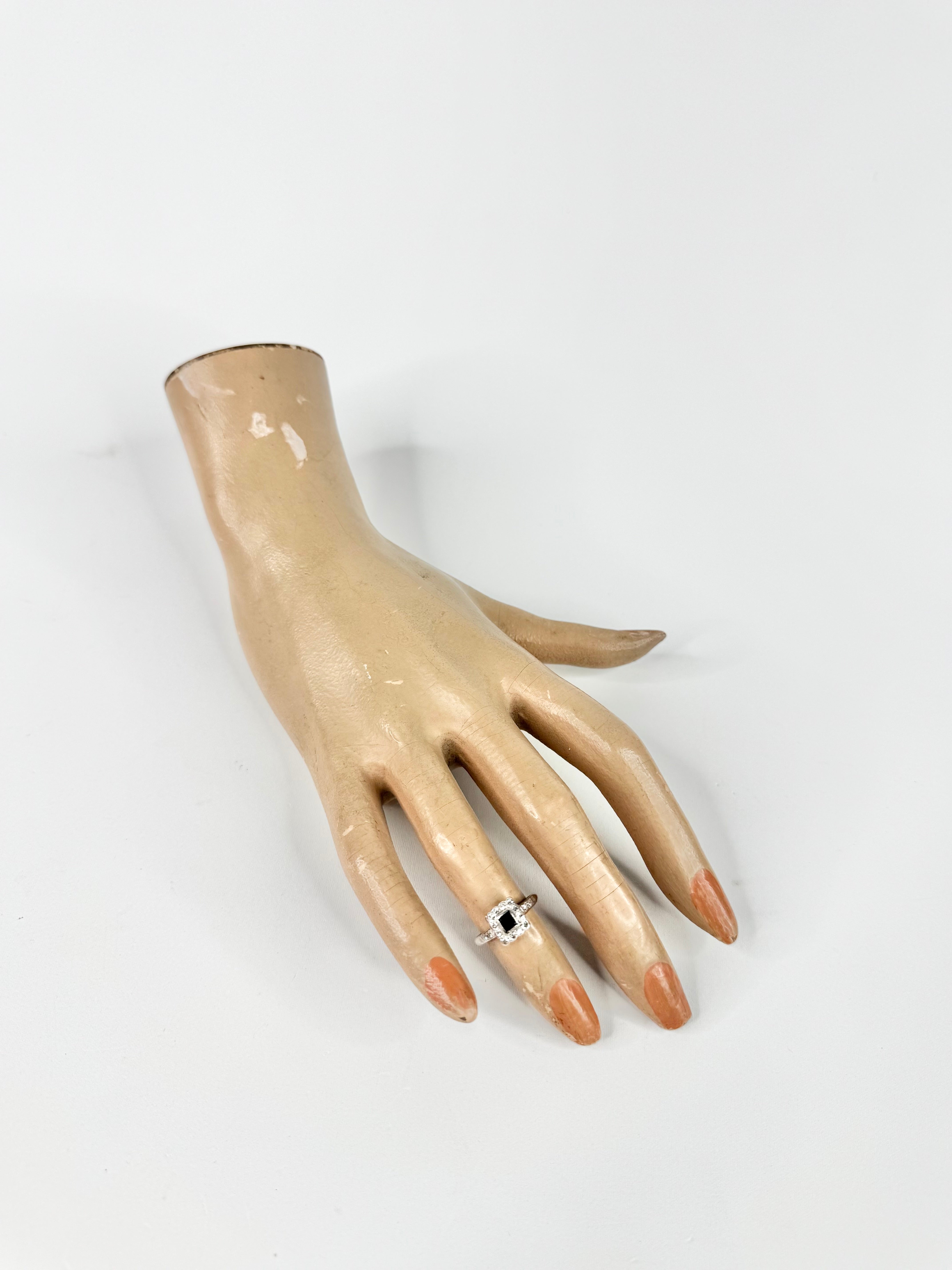 Mid Century 18ct White Gold, Sapphire & Diamond Ring