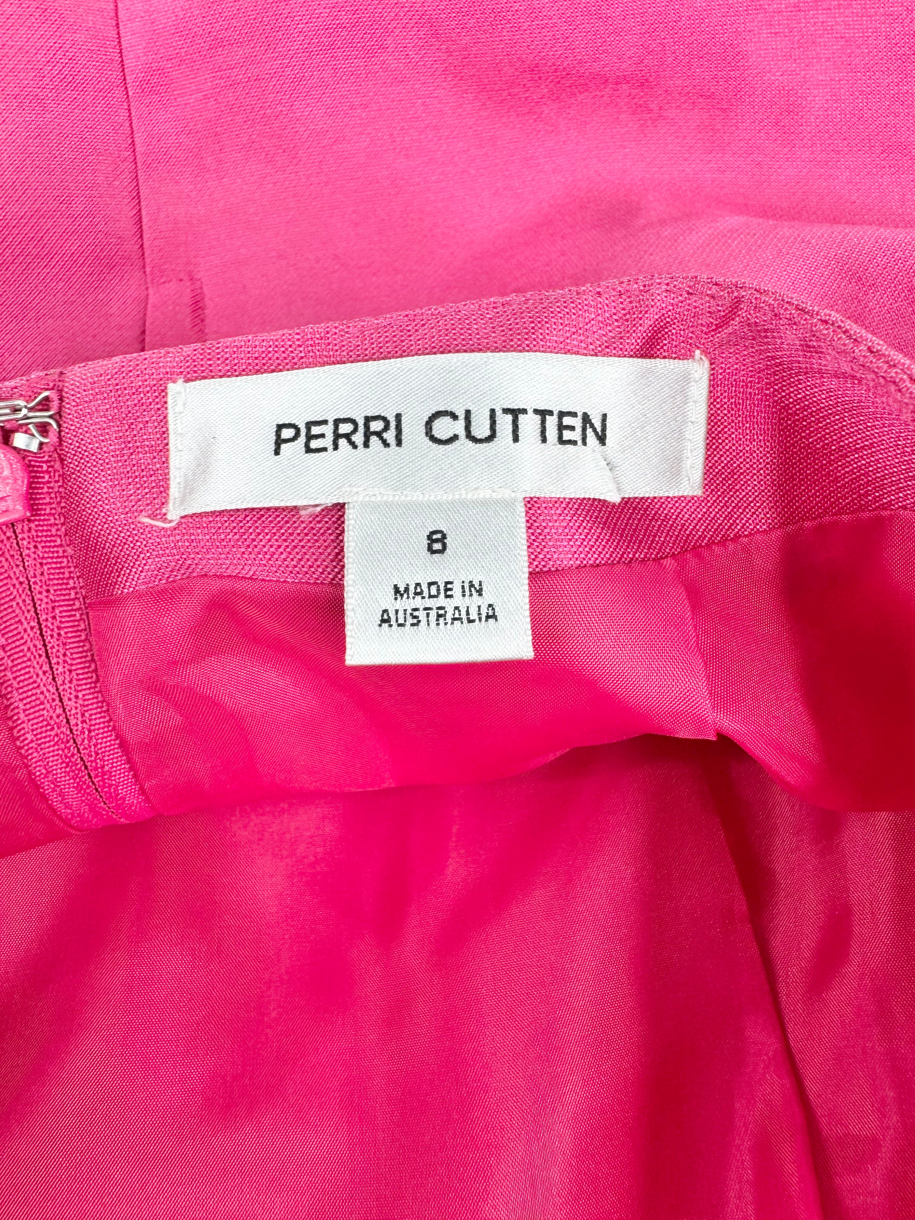Perri Cutten Bubblegum Pink Knee Length Fitted Skirt - AU8