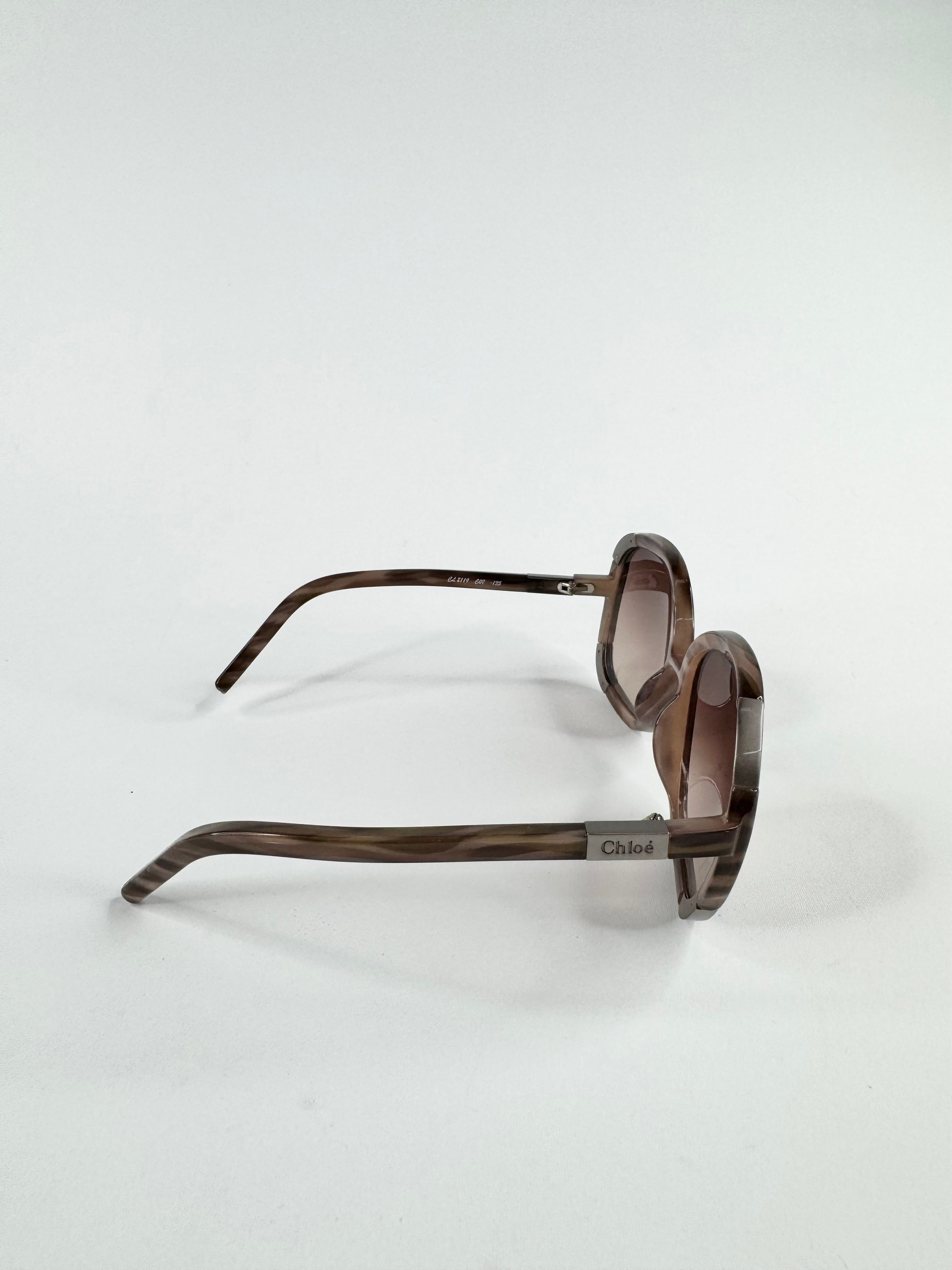 Chloé Brown 'Myrte' Round Sunglasses