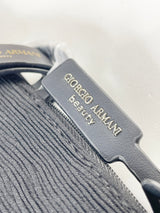 Giorgio Armani Beauty Black Ripple Textured Cosmetics Pouch