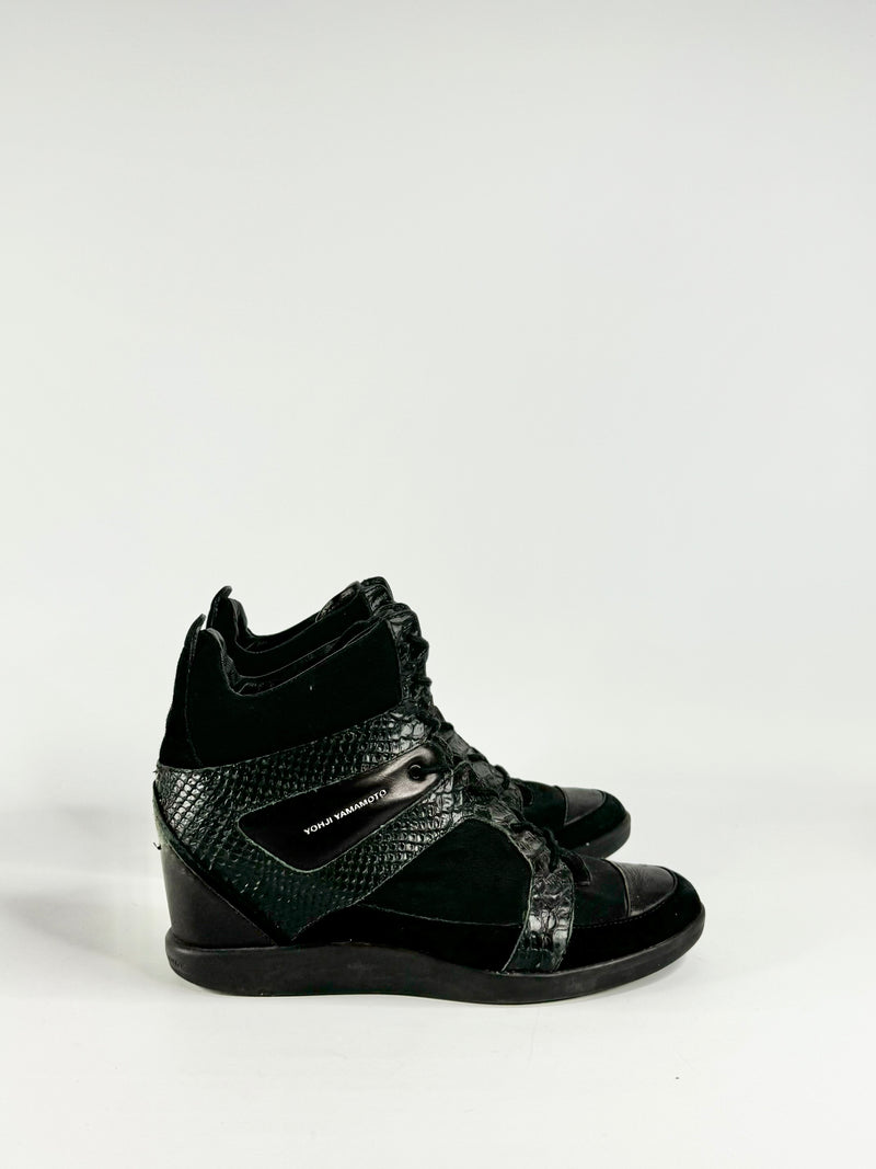 Y-3 Black Sukita Wedge Sneakers - EU39