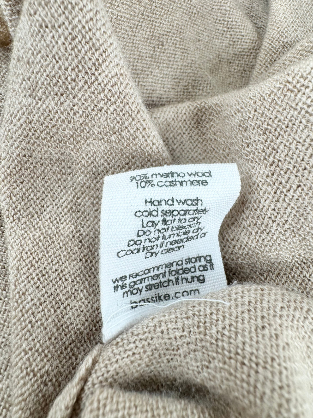 Bassike Biscuit Wool & Cashmere Sweater - AU8/10