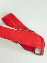 Oroton Crimson Red Leather Briefcase Bag