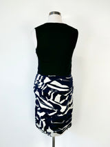 DKNY Black & White Pattern Dress - AU14/16