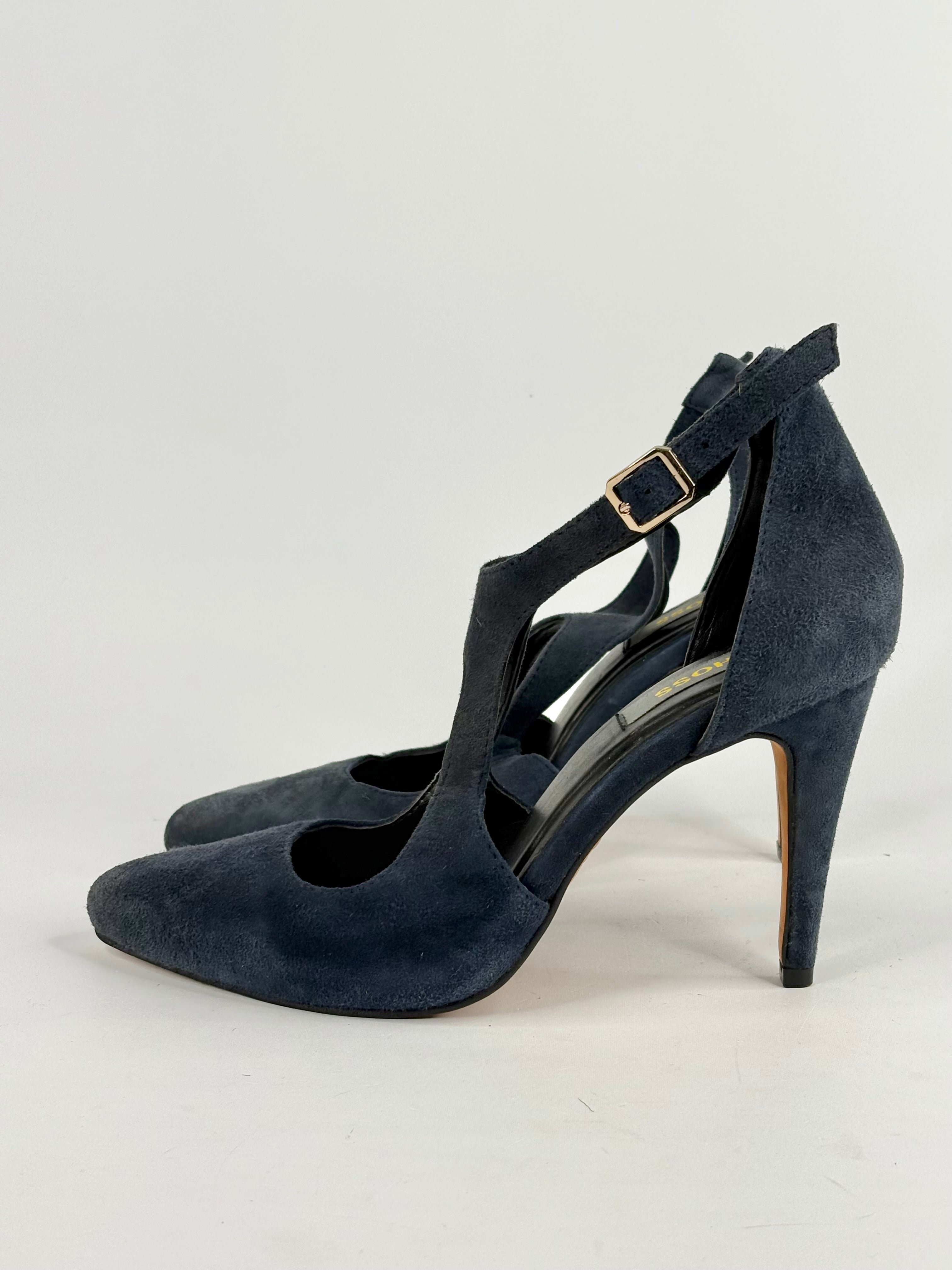 Hoss Navy Blue Suede 'Torsa' Stilettos - EU39