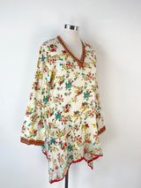 Johnny Was Cream Floral Motif Dress - AU12/14